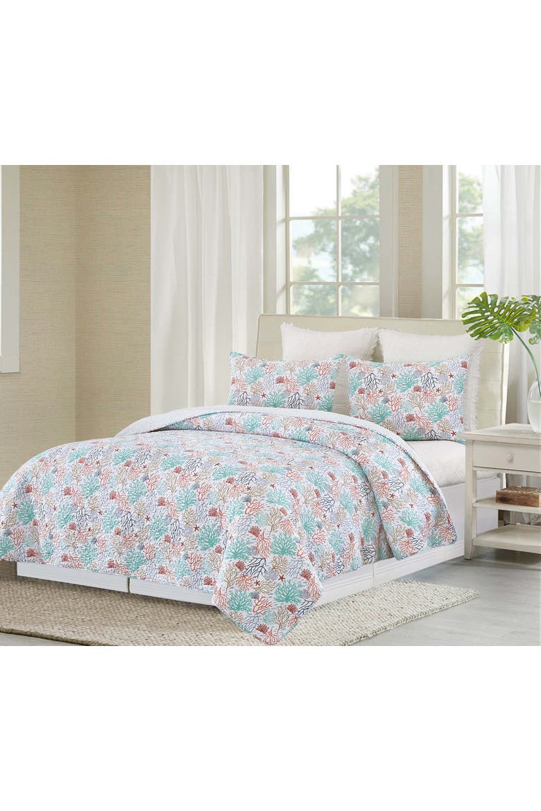 Coral Cove Full/Queen3-Piece Quilt Bedding Set, Alternate, color, Red