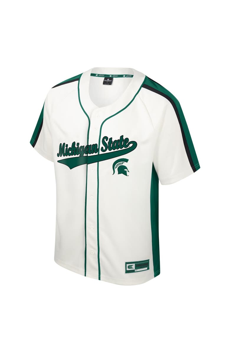 COLOSSEUM Men's Colosseum Cream Michigan State Spartans Ruth Button-Up Baseball Jersey, Alternate, color,