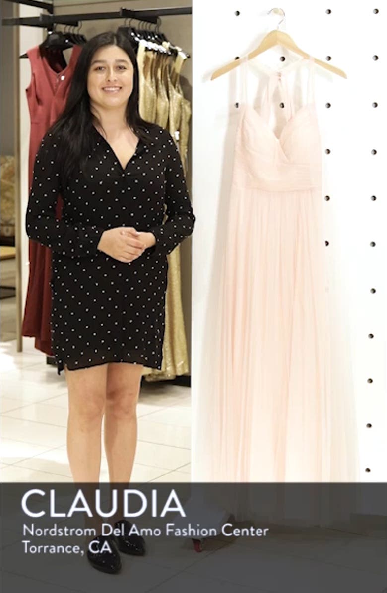 Crisscross Strap Tulle A-Line Gown, sales video thumbnail