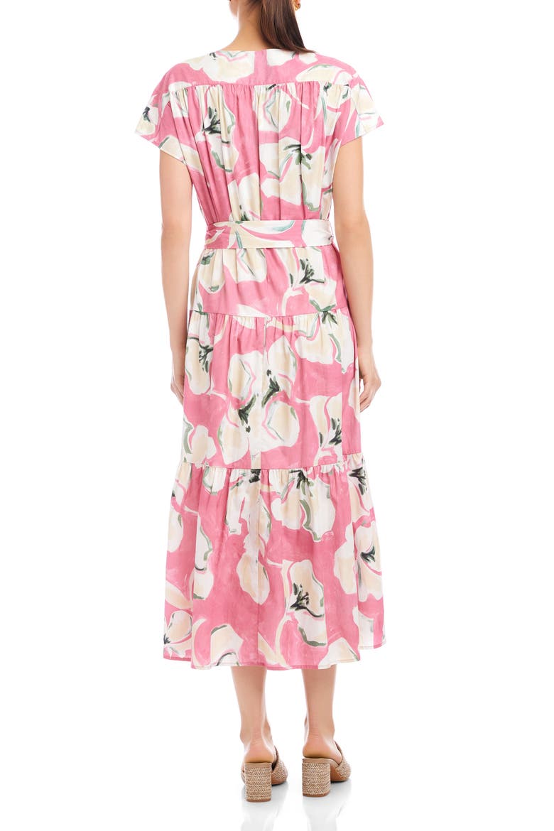 Kristine Floral Tiered Cotton Midi Dress, Alternate, color, FLORAL PRINT