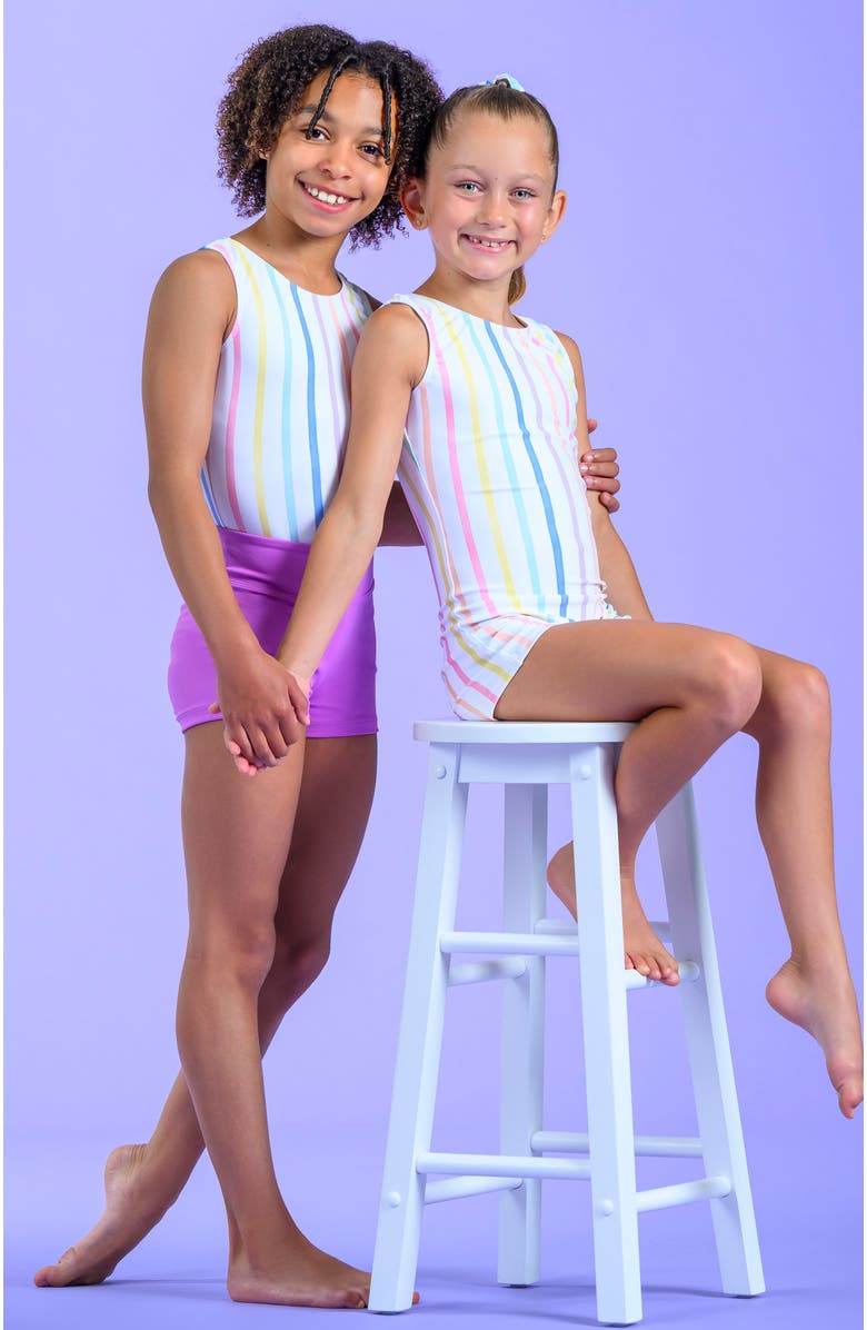 Destira Candy Stripes Leotard, Alternate, color, Candy Stripes