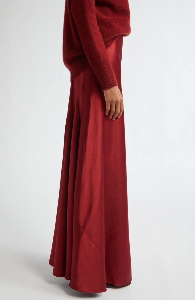 Vince Satin Maxi Skirt, Alternate, color, Ruby Ink