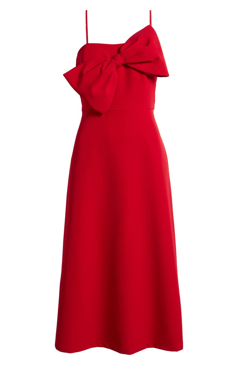 Anne Klein Bow Bodice Midi DRess, Alternate, color, 