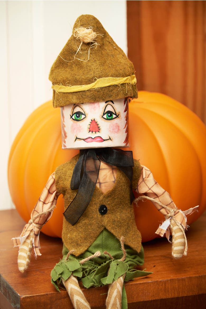 Tobias Scarecrow Halloween Joe Spencer Gathered Traditions Figurine, Alternate, color, Green