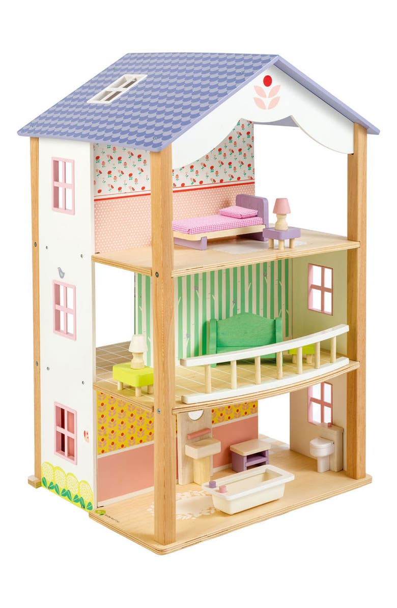 Tender Leaf Toys Bluebird Villa Dollhouse, Main, color,