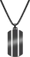 VAN HEUSEN Men's Stripe Dog Tag Pendant Necklace
