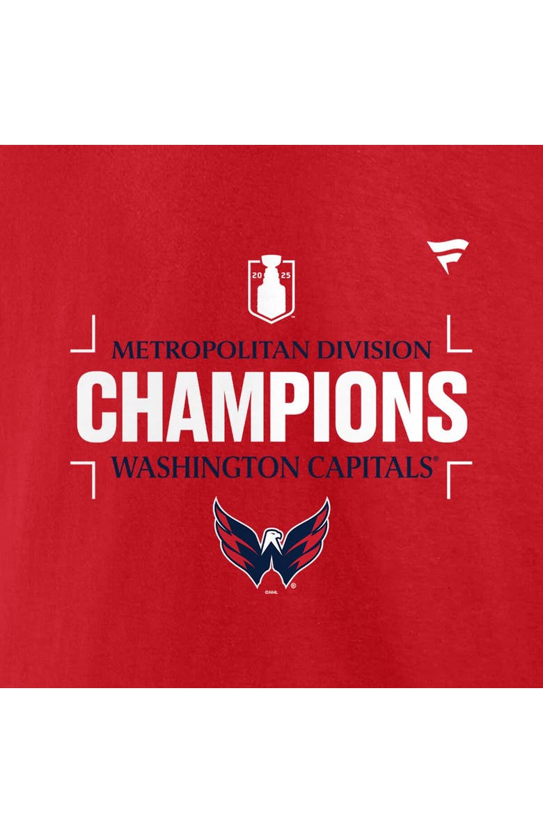 FANATICS Men's Fanatics  Red Washington Capitals 2025 Metropolitan Division Champions T-Shirt, Alternate, color, 
