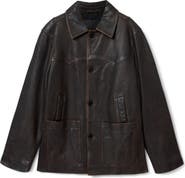 AllSaints Hartwell Leather Western Coat
