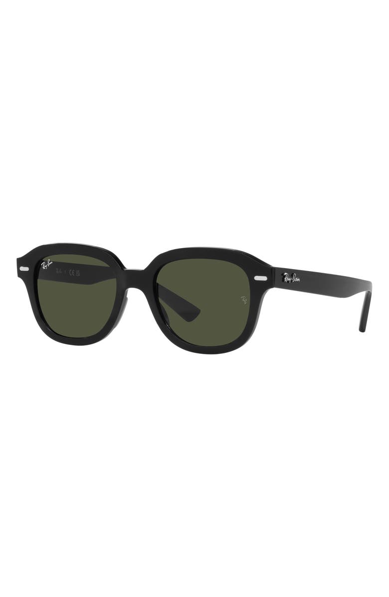 Ray-Ban Erik 53mm Square Sunglasses, Alternate, color, Black