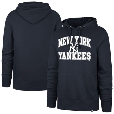 Men's '47  Navy New York Yankees Velocity Headline Pullover Hoodie