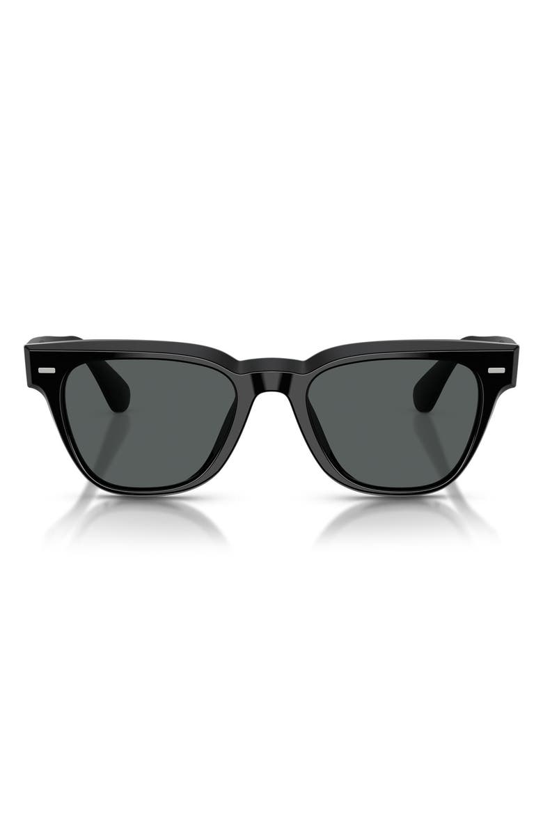 Oliver Peoples Rueny 51mm Polarized Pillow Sunglasses, Main, color, Black / Midnight Express Polar