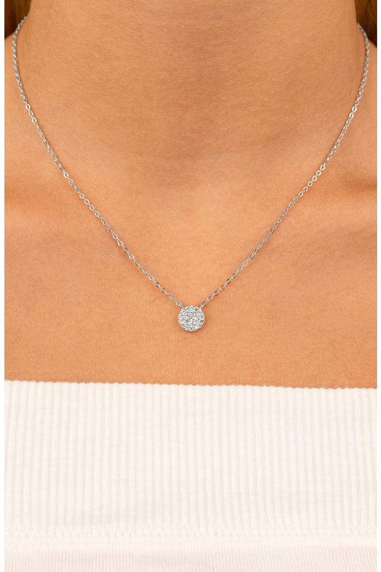 Cubic Zirconia Pendant Necklace, Alternate, color, SILVER