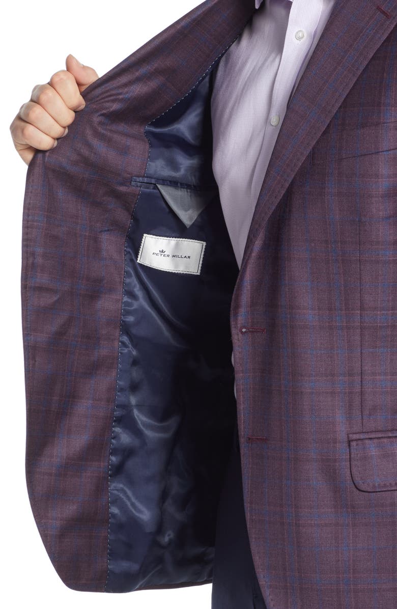 Peter Millar Classic Fit Plaid Wool Sport Coat, Alternate, color, 