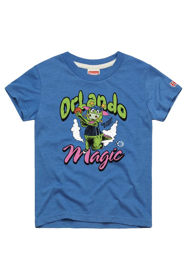 Youth Homage  Blue Orlando Magic The Right Stuff Tri-Blend T-Shirt, Main, color, Blue