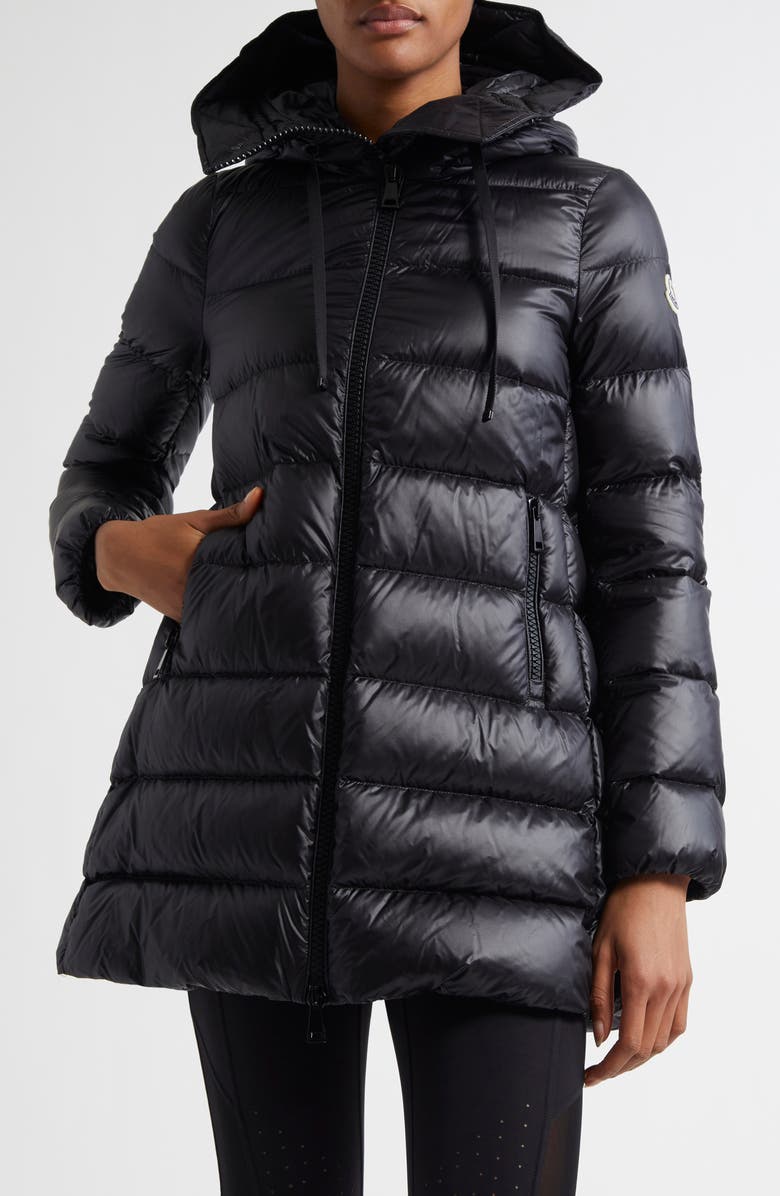 Moncler Suyen Quilted Down Parka, Main, color, U99-Dark Black