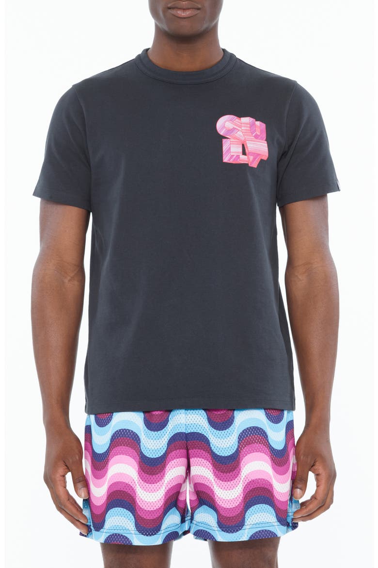Shimuchan Cotton Graphic T-Shirt, Main, color, STEEL