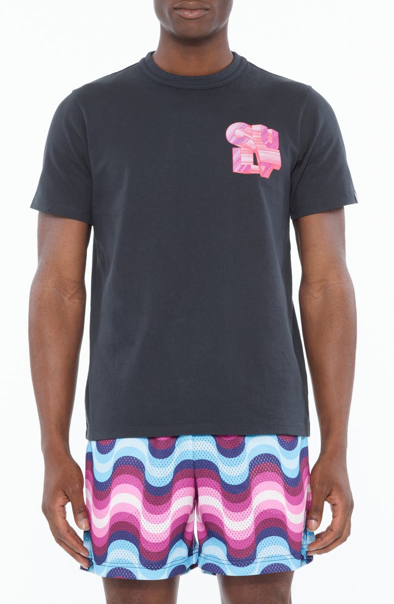 Cult of Individuality Shimuchan Cotton Graphic T-Shirt, Main, color, Steel