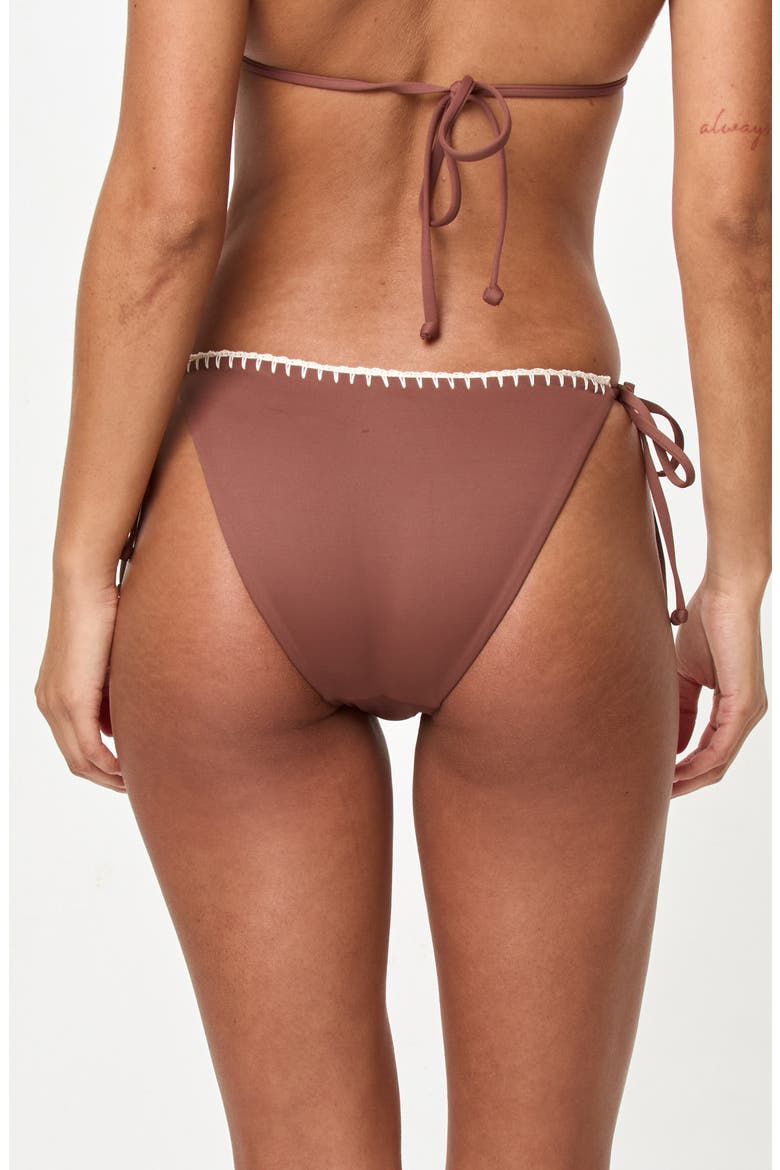 Samba Full Coverage Tie Side Bikini Bottoms, Alternate, color, CAFE