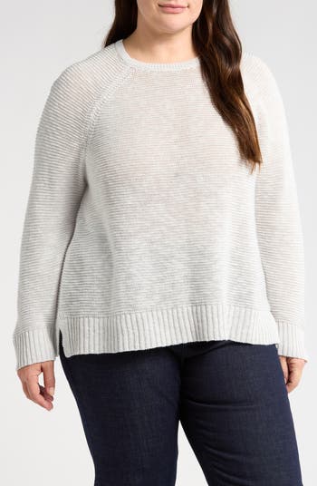 Eileen Fisher  Raglan Sleeve Pullover レディース Sweaters Sea Salt Organic Linen Cotton Raglan-Sleeve Top | EILEEN FISHER