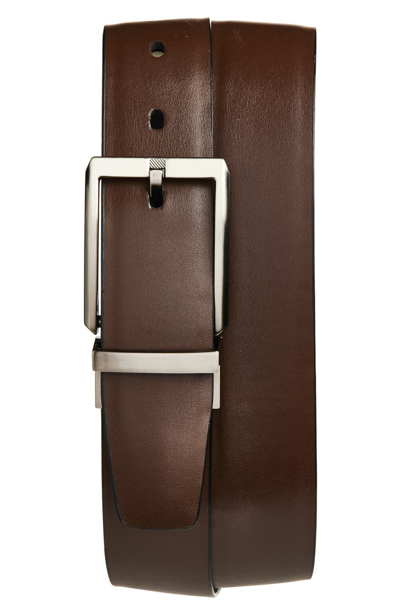 Original Penguin Feather Edge Textured Reversible Belt, Alternate, color, Black/Brown