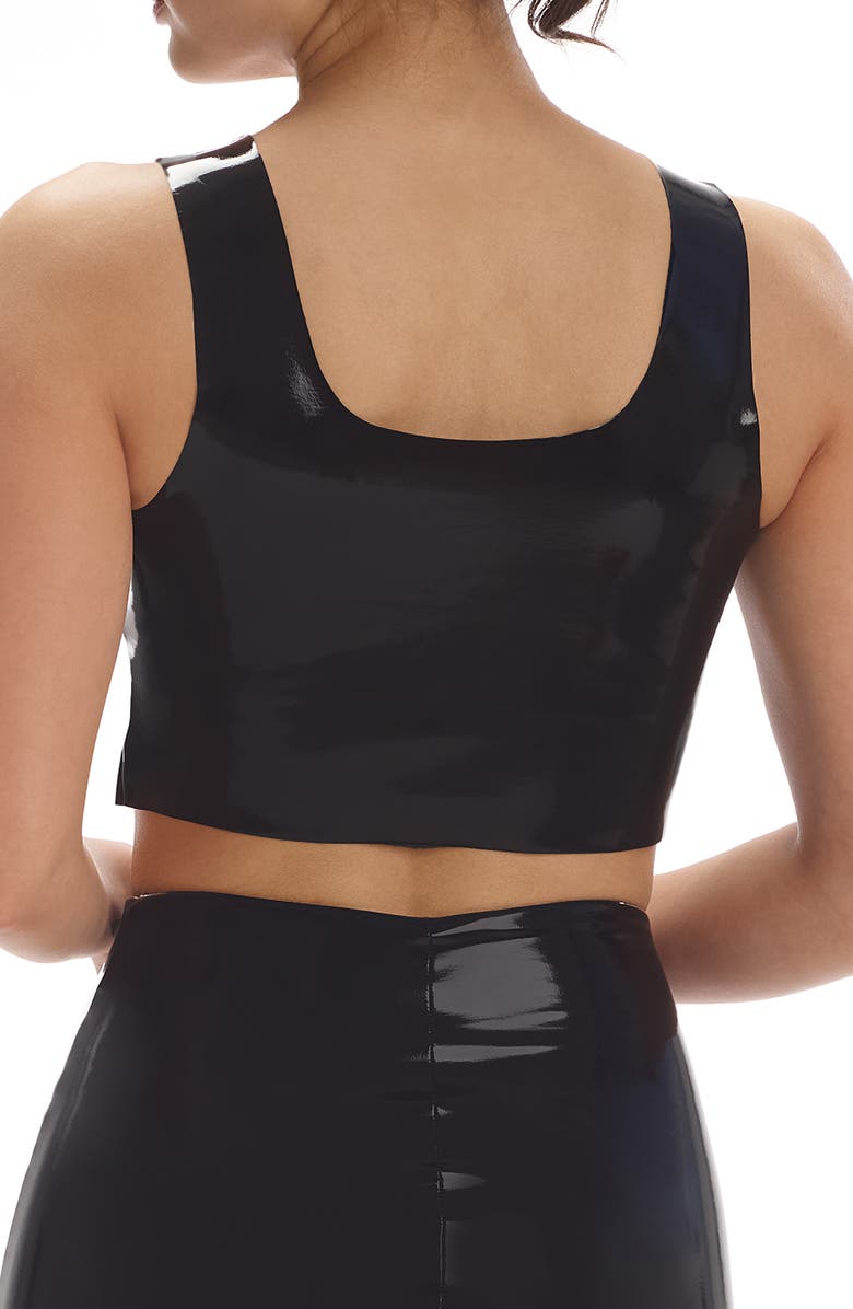 Commando Patent Faux Leather Crop Top, Alternate, color, 