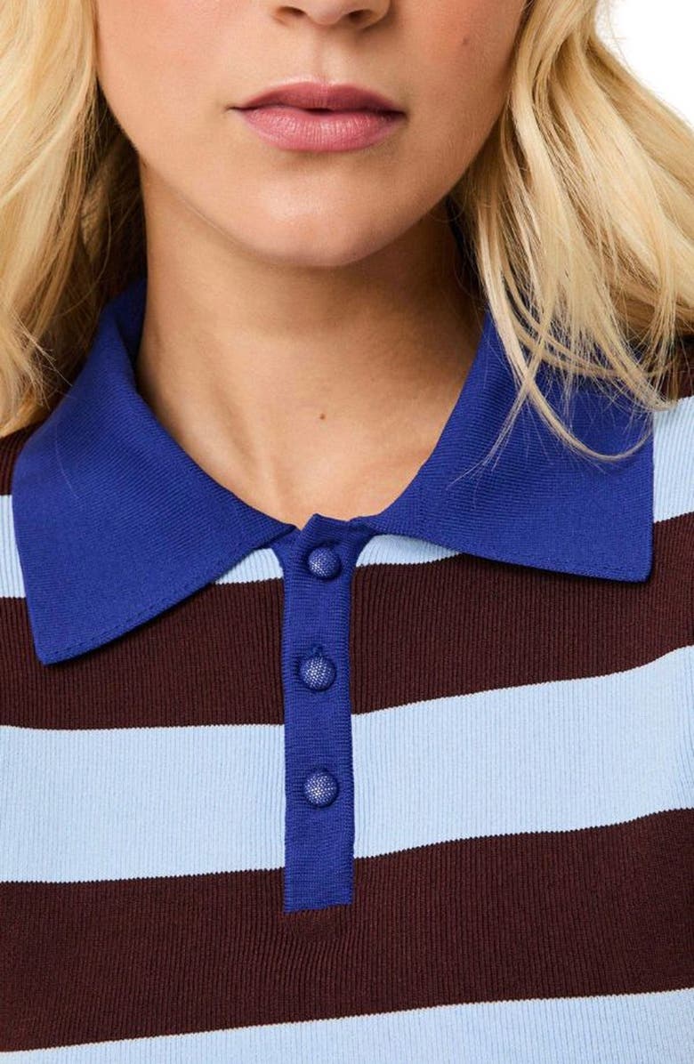 Solid & Striped The Debra Rugby Stripe Top, Alternate, color, Twilight / Raisin Brown