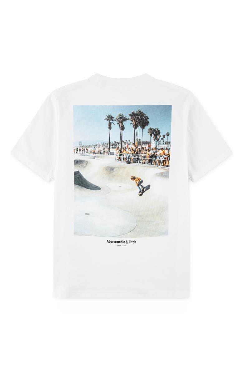 abercrombie kids Kids' Skate Park Boxy Graphic T-Shirt, Alternate, color, Bright White