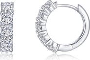 Lafonn Clara Pavé Simulated Diamond Huggie Hoop Earrings