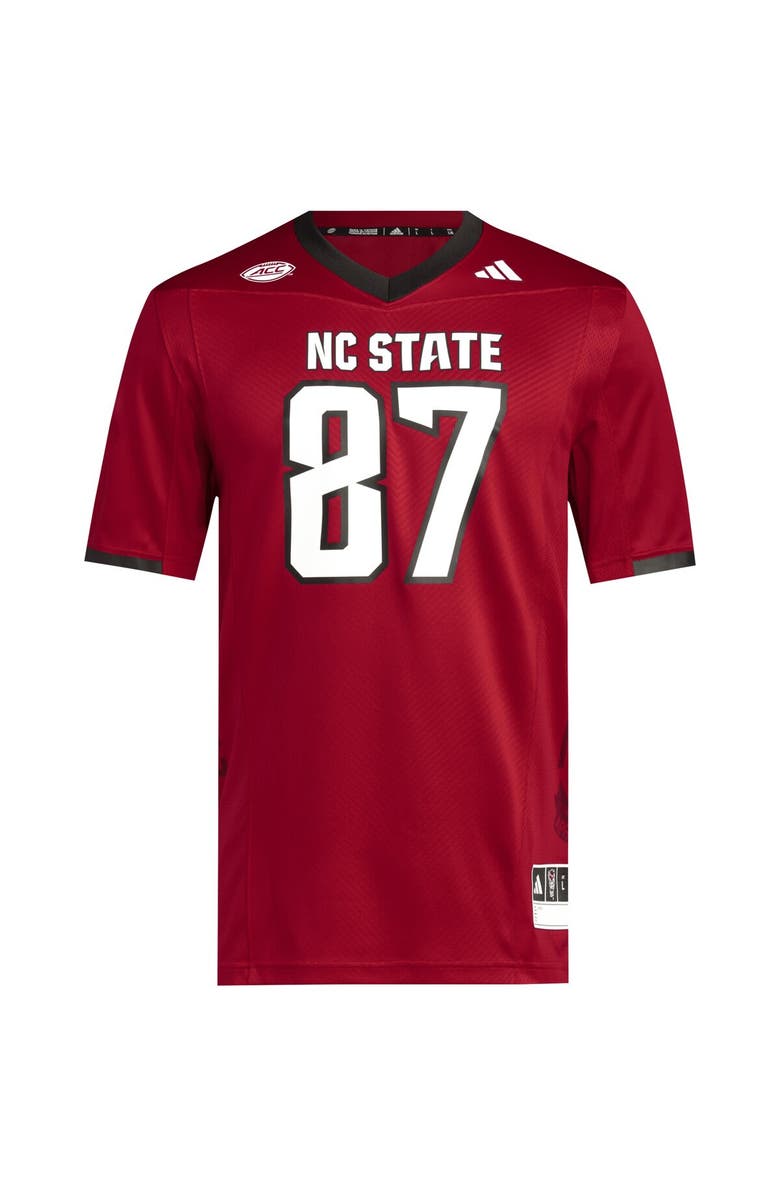 adidas Men's adidas #87 Red NC State Wolfpack Premier Jersey, Alternate, color, Red