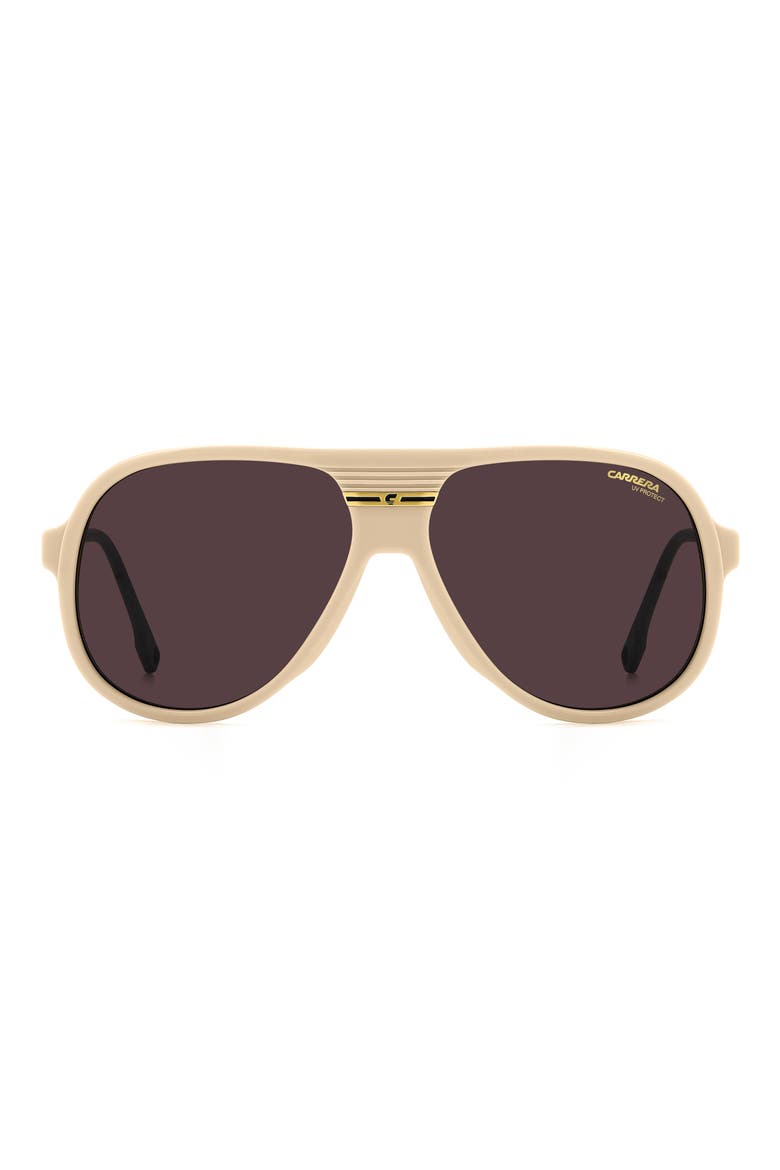 Sport 59mm Pilot Sunglasses, Main, color, BEIGE/ MAUVE