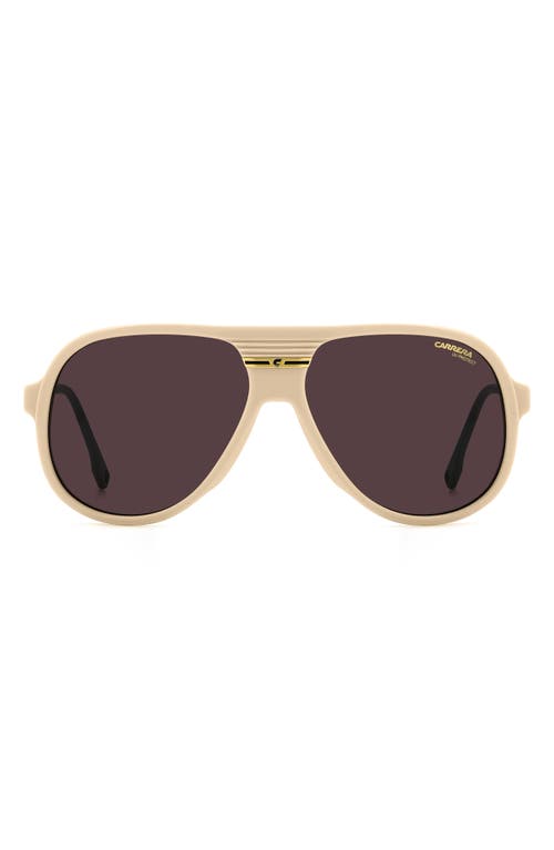 Carrera Eyewear Sport 59mm Pilot Sunglasses In Beige/mauve