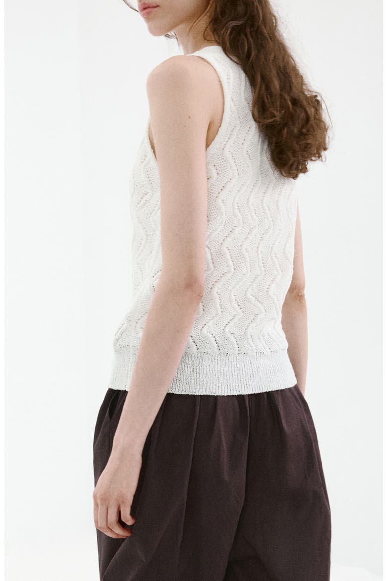 Open Stitch Sweater Vest, Alternate, color, OFF WHITE