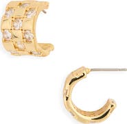 Panacea Crystal Watchband Hoop Earrings