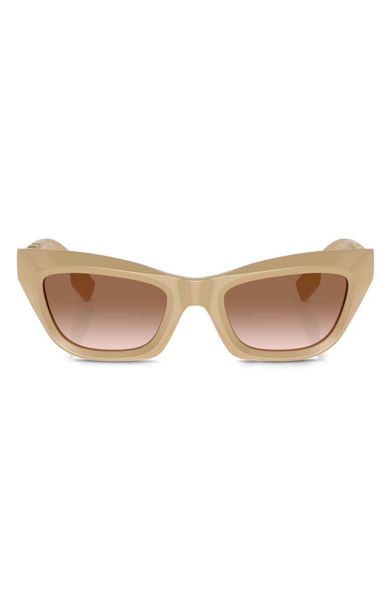 Burberry 51mm Cat Eye Sunglasses, Main, color, Beige