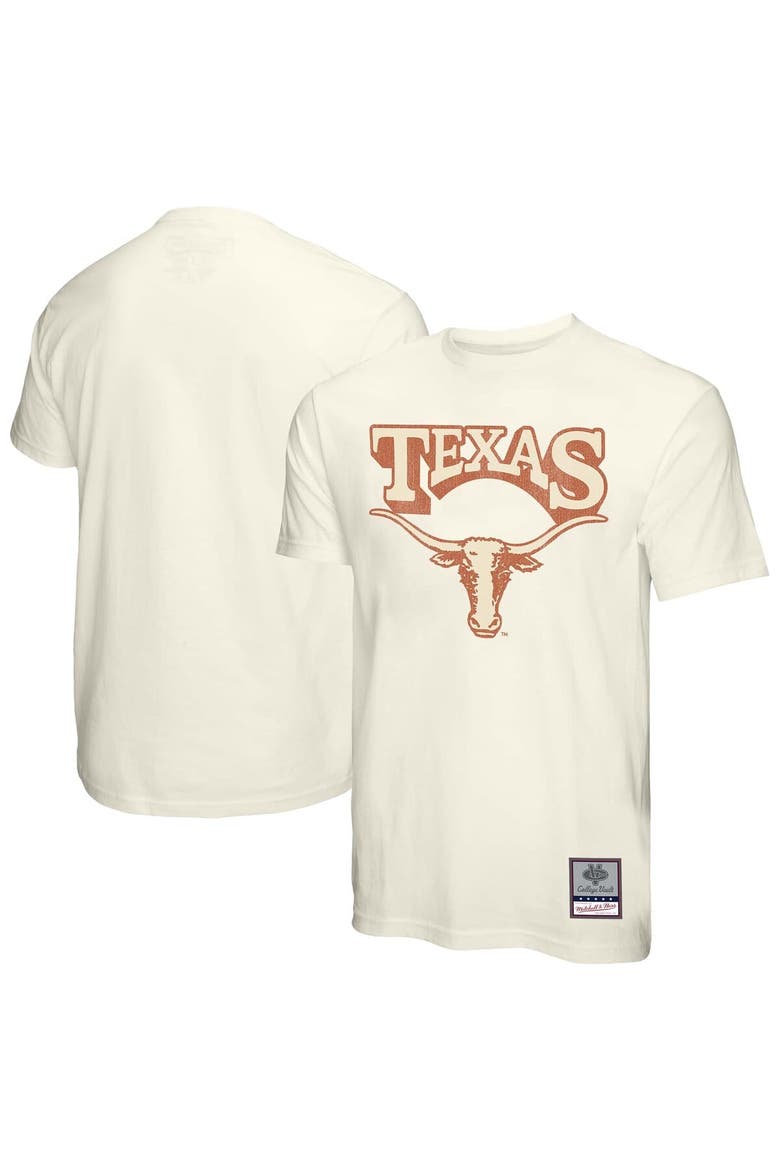 Men's Mitchell & Ness  Cream Texas Longhorns Vintage Tone T-Shirt, Alternate, color, Cream