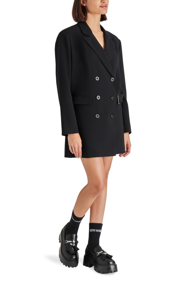 Steve Madden Connie Double Breasted Long Sleeve Blazer Dress, Alternate, color, 