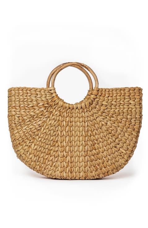 Circle Handle Palm Tote