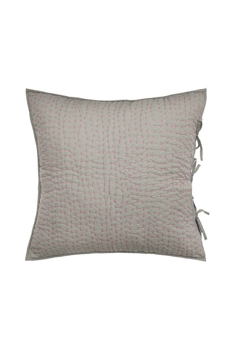 Polly Reversible Cotton Euro Sham 26" x 26", Main, color, Grey