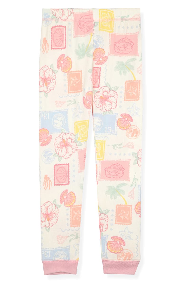 SLEEP ON IT Kids' Snug Fit Long Pajamas & Scrunchie Set, Alternate, color, Pink Multi