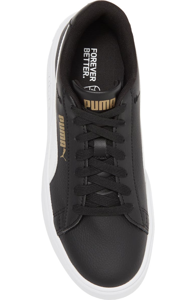 PUMA Smash V3 Platform Sneaker, Alternate, color, Black-White-Gold