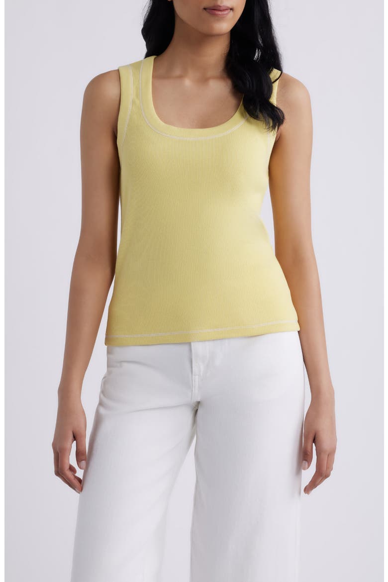 Square Neck Tank, Main, color, SUNSHINE
