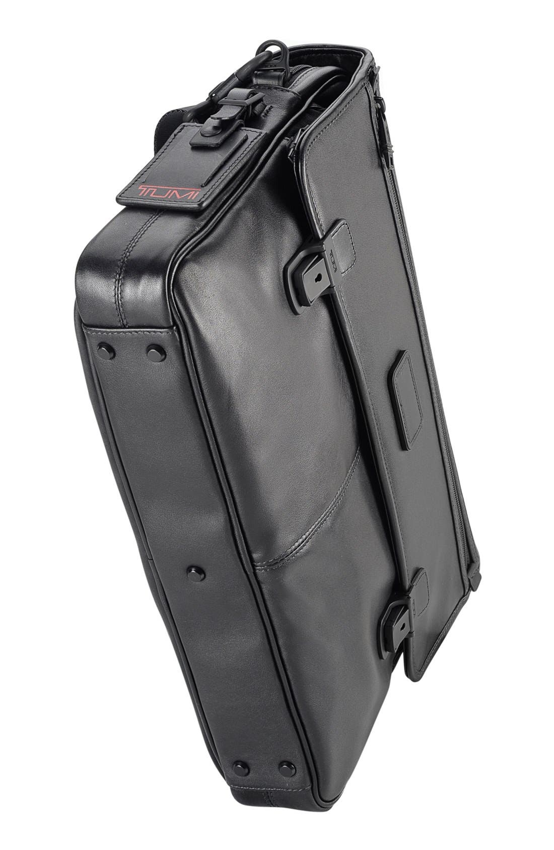 TUMI 'Alpha' Slim Flap Leather Briefcase, Alternate, color, 