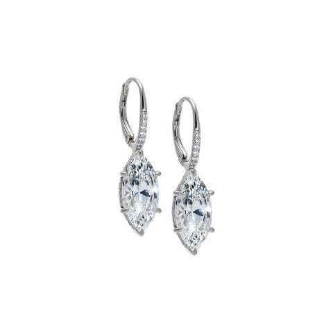 Dangling Marquise Drop Huggie Earring