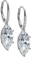 BY ADINA EDEN Moissanite Marquise Statment Drop Huggie Earring