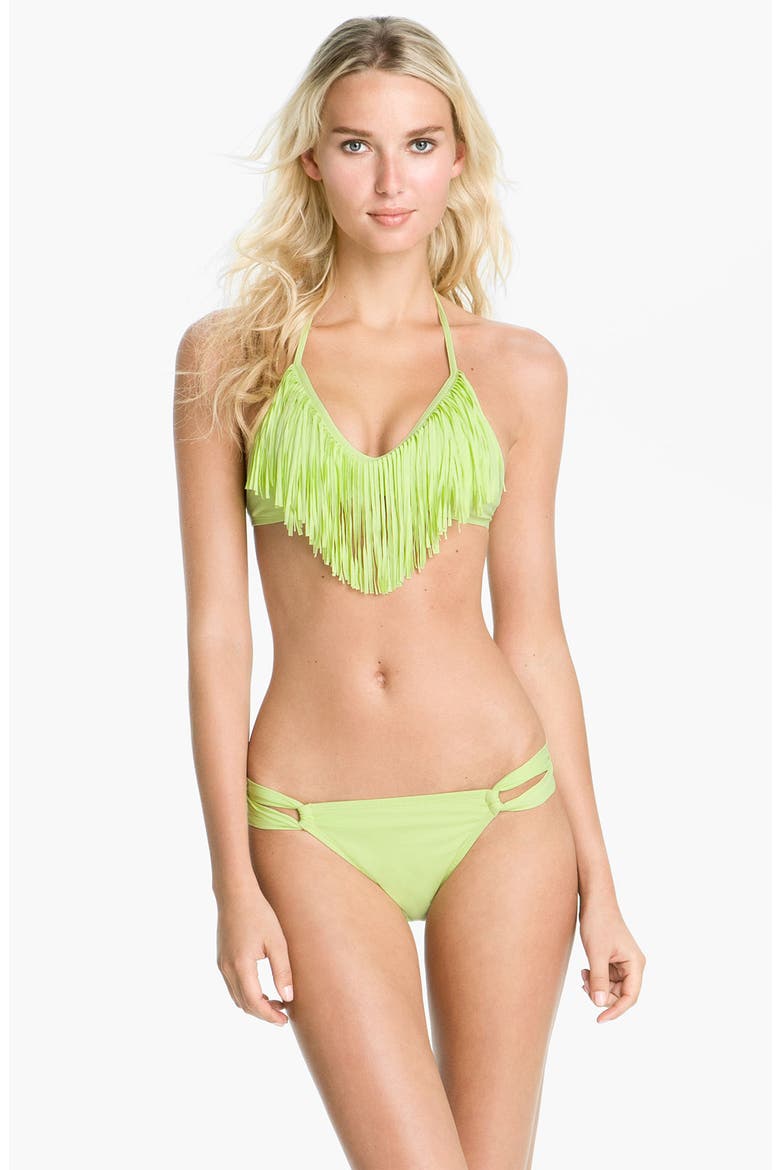 L Space 'Audrey Fringe' Bikini Top, Alternate, color, CITRUS