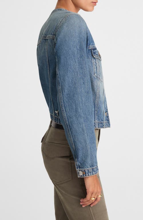 Madewell Denim Cocoon-sleeve Cropped Jacket In Blue