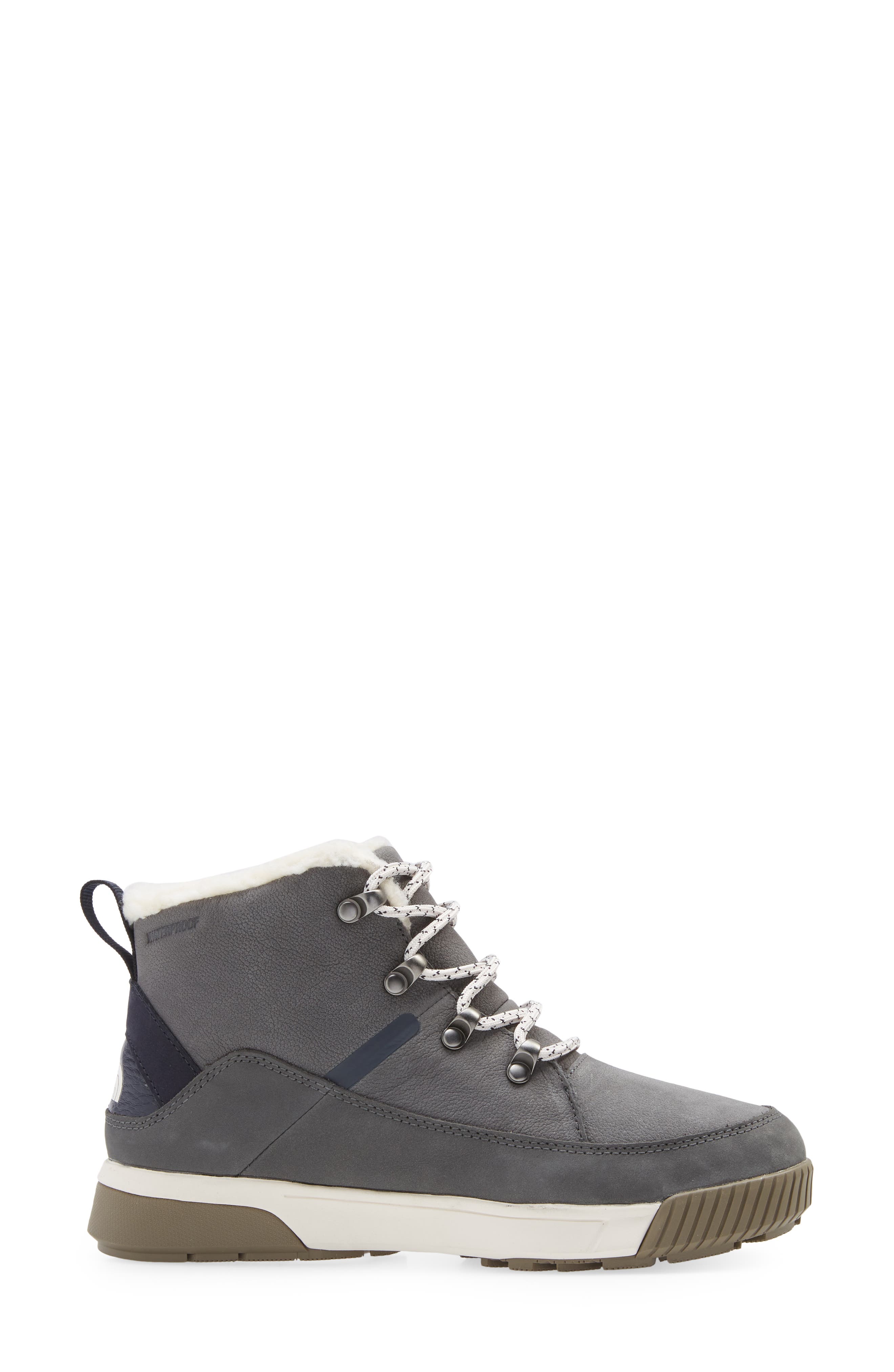 Sierra Waterproof Lace-Up Bootie, Alternate, color, ZINC GREY/ AVIATOR NAVY