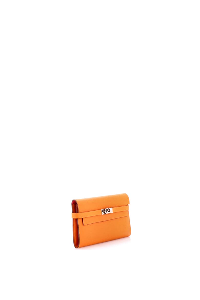 Kelly Wallet Verso Epsom Long, Alternate, color, Orange