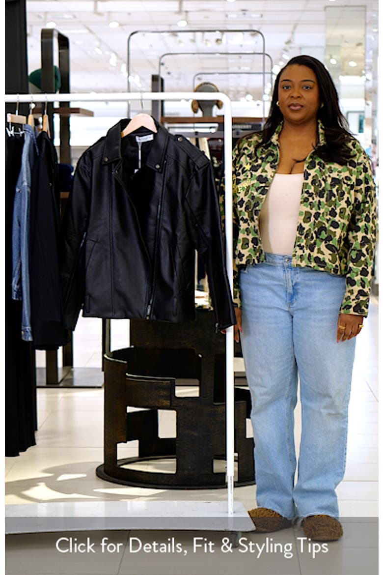 Parsons Oversize Faux Leather Jacket video