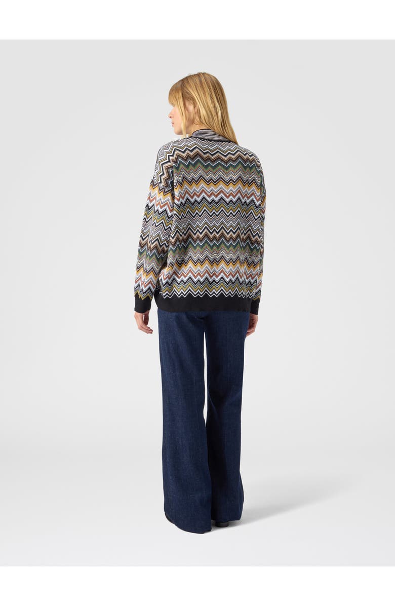 Missoni Oversized High-neck Sweater With Chevron Pattern, Alternate, color, Multicoloured